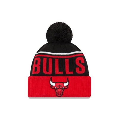 Sapca New Era Chicago Bulls NBA Jumbo Cheer Knit Beanie - Negrii